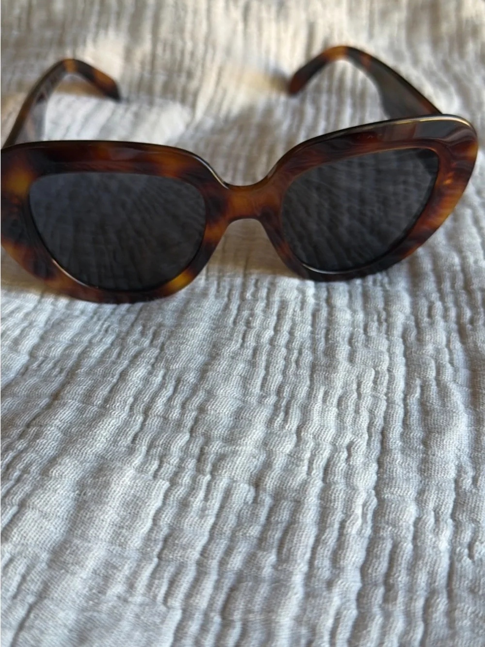 Celine Tortoiseshell Oversized Round Women's Sunglasses - Brown NEW